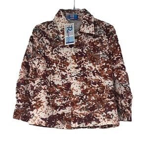 NWT Rebecca button down multi color blouse size 4